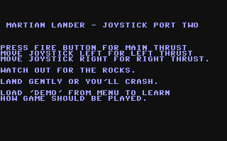 C64 GameBase Martian_Lander (Public_Domain)