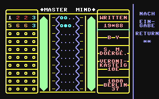 C64 GameBase Master_Mind (Public_Domain) 1988