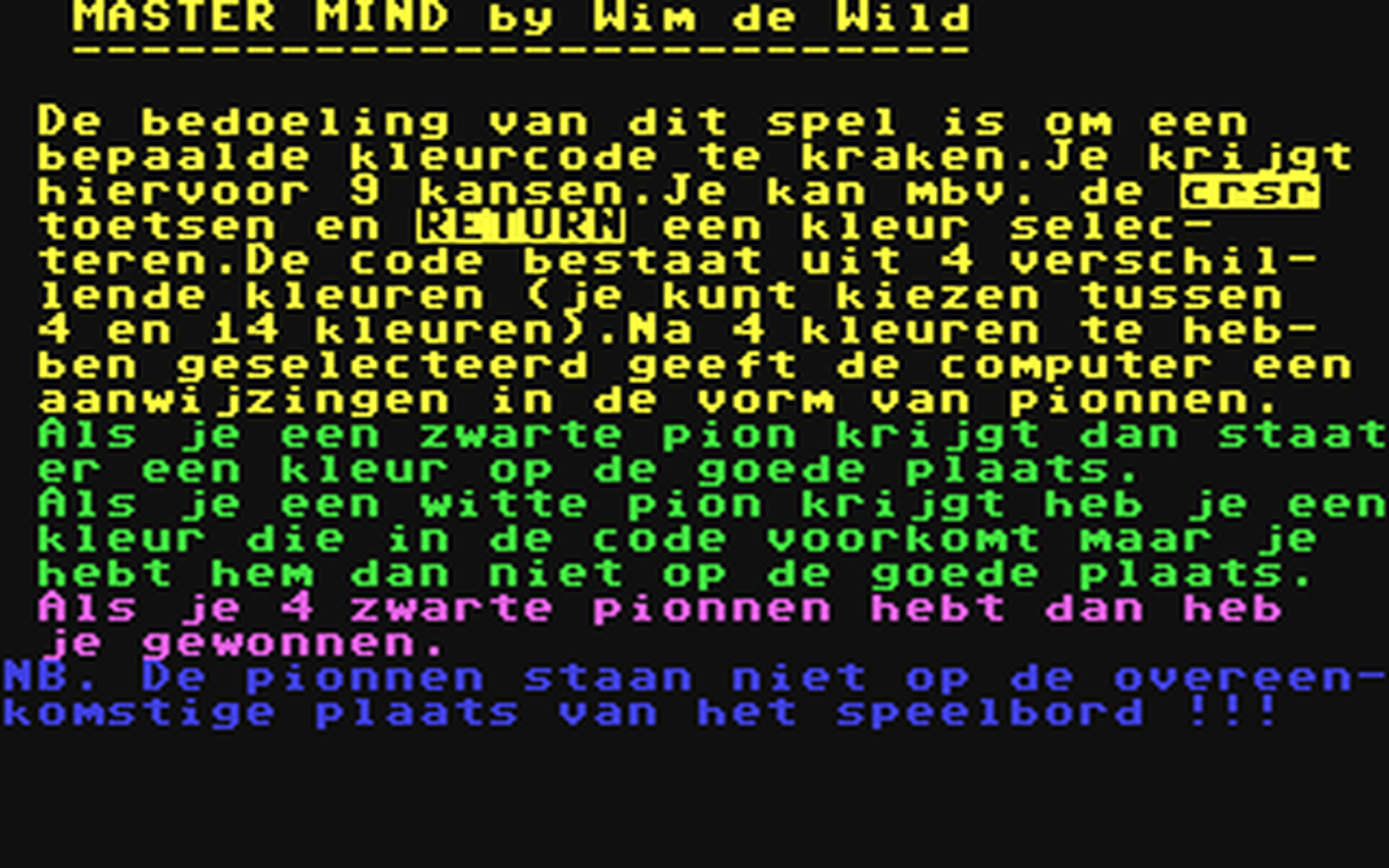 C64 GameBase Master_Mind Commodore_Info 1990