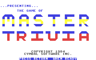 C64 GameBase Master_Trivia Cymbal_Software,_Inc. 1984