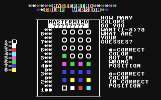 C64 GameBase Mastermind ShareData,_Inc. 1987