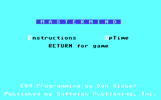 C64 GameBase Mastermind UpTime_Magazine/Softdisk_Publishing,_Inc. 1987
