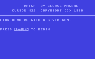 C64 GameBase Match The_Code_Works/CURSOR 1980