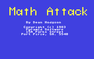 C64 GameBase Math_Attack Pyramid_Software 1983