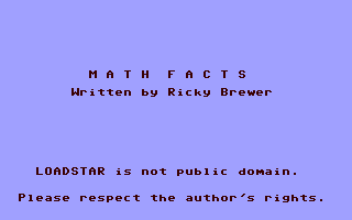 C64 GameBase Math_Facts Loadstar/Softalk_Production 1986