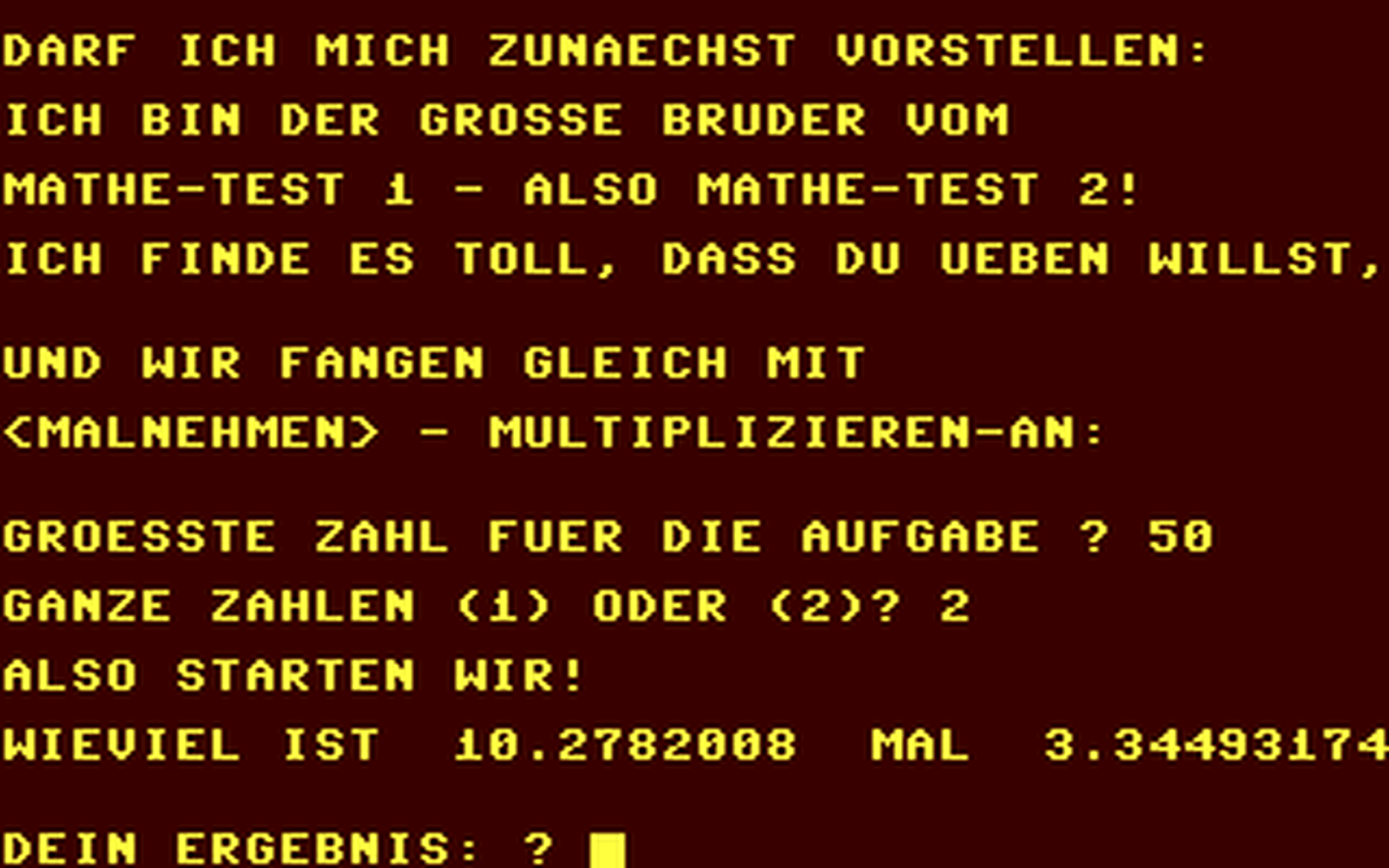 C64 GameBase Mathe-Test_II Tiger-Crew-Disk_PD 1992