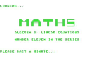 C64 GameBase Maths_Tutorial_Series_-_Algebra_6_-_Linear_Equations Computer_Tutor 1985
