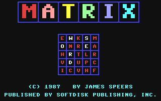 C64 GameBase Matrix UpTime_Magazine/Softdisk_Publishing,_Inc. 1987