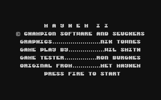 C64 GameBase Mayhem_II Champion_Software 1994