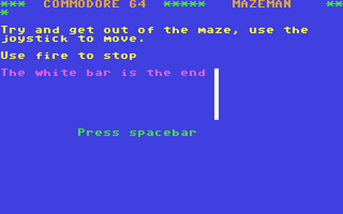 C64 GameBase Mazeman Robtek_Ltd./Elwood_Computers 1986