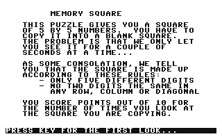 C64 GameBase Memory_Square Guild_Publishing/Newtech_Publishing_Ltd. 1984