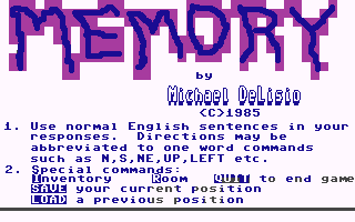 C64 GameBase Memory The_Guild_Adventure_Software 1985