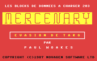 C64 GameBase Mercenary_-_Evasion_de_Targ Novagen_Software 1987