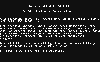 C64 GameBase Merry_Night_Shift (Public_Domain) 2019