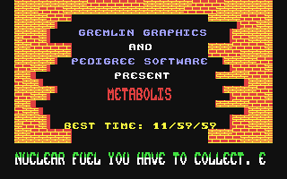 C64 GameBase Metabolis Gremlin_Graphics_Software_Ltd. 1985