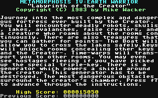 C64 GameBase Metamorphosis_IV_-_Labyrinth_of_the_Creator Victory_Software 1983