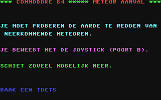 C64 GameBase Meteor_Aanval Courbois_Software 1983