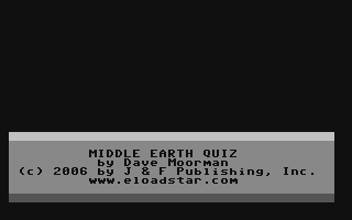 C64 GameBase Middle_Earth_Quiz Loadstar/J_&_F_Publishing,_Inc. 2006