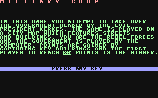 C64 GameBase Military_Coup Addison-Wesley_Publishers_Ltd. 1984