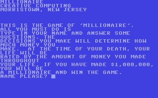 C64 GameBase Millionaire Creative_Computing 1979