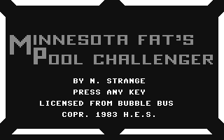 C64 GameBase Minnesota_Fat's_Pool_Challenger HesWare_(Human_Engineered_Software) 1983