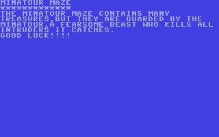 C64 GameBase Minotaur_Maze The_Federal_Publishing_CO_Pty_Ltd. 1987