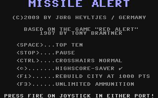 C64 GameBase Missile_Alert (Public_Domain) 2009