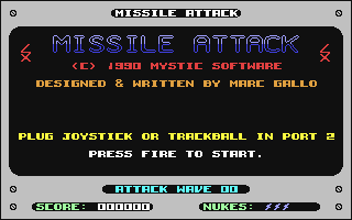 C64 GameBase Missile_Attack Mystic_Software 1989
