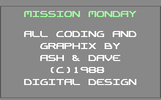C64 GameBase Mission_Monday Digital_Design 1988