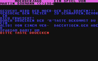C64 GameBase Mörderjagd 1984