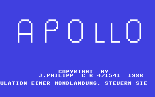 C64 GameBase Mondflug_Apollo_7 (Public_Domain) 1986