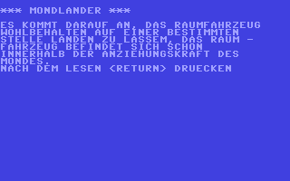 C64 GameBase Mondlander Pflaum_Verlag_München 1985