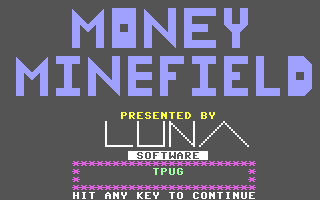 C64 GameBase Money_Minefield Luna_Software 1983