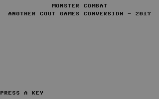C64 GameBase Monster_Combat (Not_Published) 2017