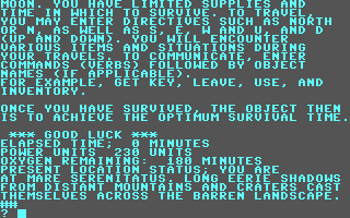 C64 GameBase Moon_Survival Creative_Computing 1984