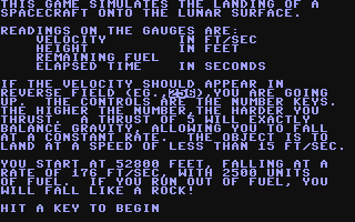 C64 GameBase Moonlander Robtek_Ltd. 1986
