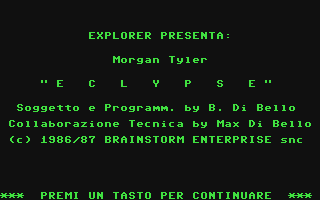 C64 GameBase Morgan_Tyler_-_Eclypse Edizioni_Hobby/Explorer 1987