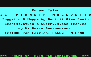 C64 GameBase Morgan_Tyler_-_Il_Pianeta_Maledetto Edizioni_Hobby/Viking 1987