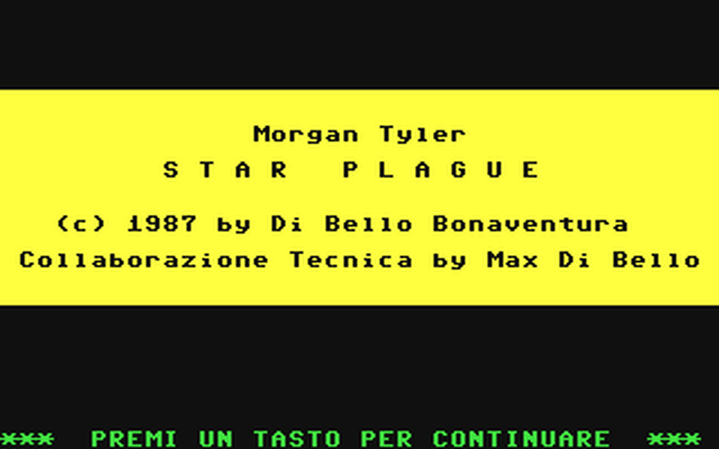 C64 GameBase Morgan_Tyler_-_Star_Plague Edizioni_Hobby/Viking 1987