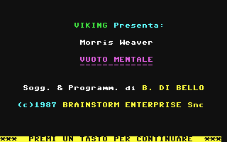 C64 GameBase Morris_Weaver_-_Vuoto_Mentale Edizioni_Hobby/Viking 1987