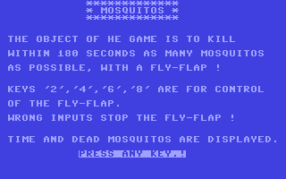 C64 GameBase Mosquitos Elcomp_Publishing,_Inc./Ing._W._Hofacker_GmbH 1984