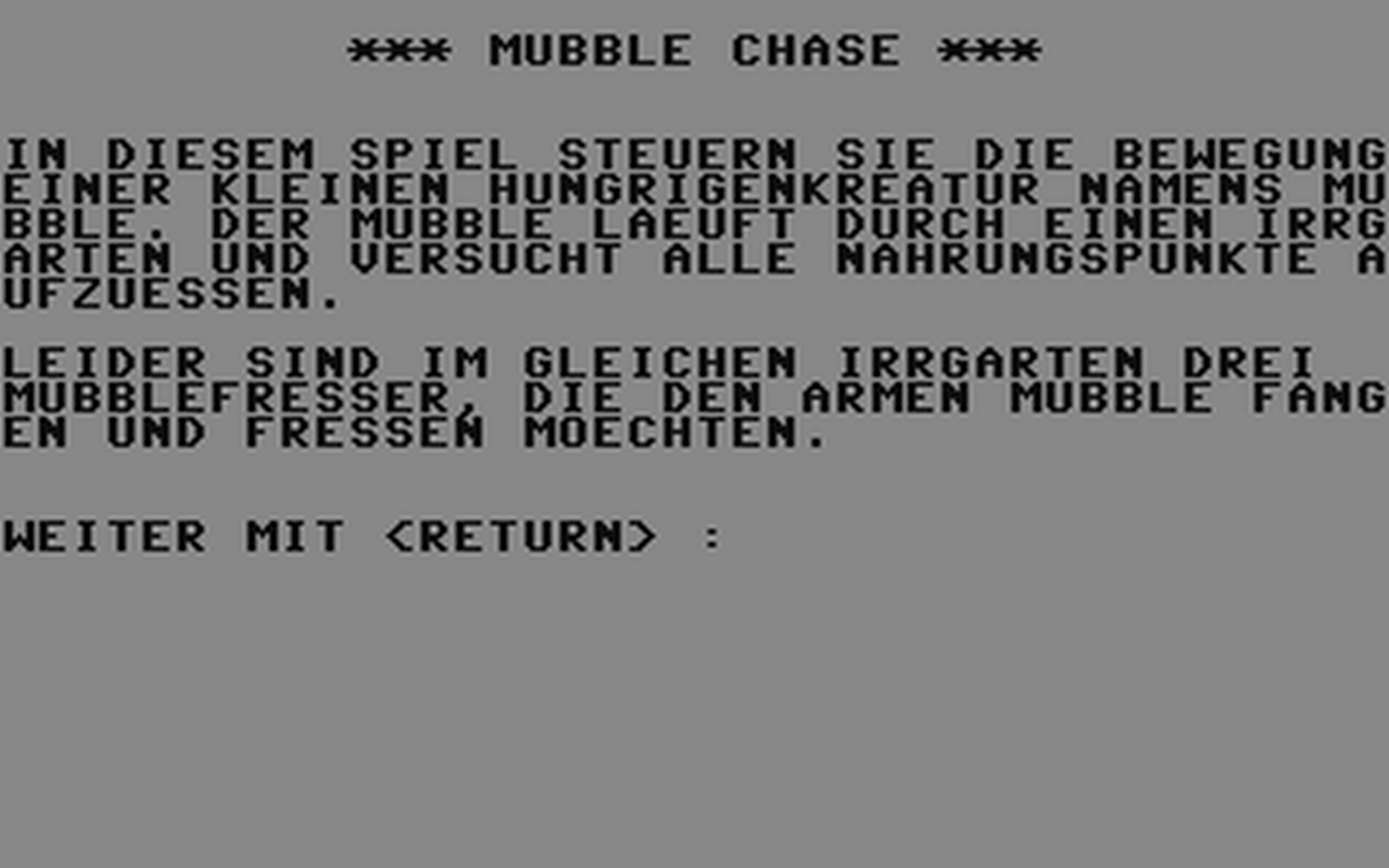 C64 GameBase Mubble_Chase