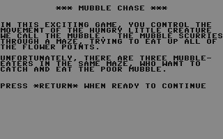 C64 GameBase Mubble_Chase Datamost,_Inc. 1984