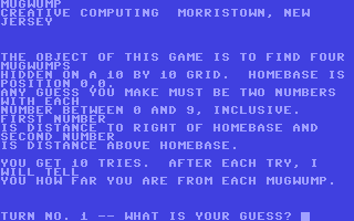 C64 GameBase Mugwump Creative_Computing 1978