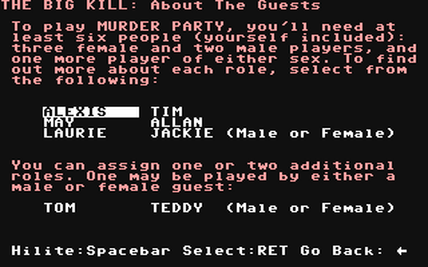 C64 GameBase Murder_Party Electronic_Arts 1986