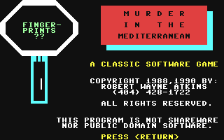 C64 GameBase Murder_in_the_Mediterranean Loadstar/Softdisk_Publishing,_Inc. 1990
