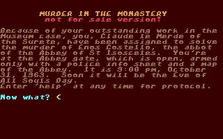 C64 GameBase Murder_in_the_Monastery Loadstar/Softdisk_Publishing,_Inc. 1995