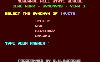 C64 GameBase Musgrave_Hill_State_School_-_Core_Work_-_Synonyms_-_Year_3 (Public_Domain)