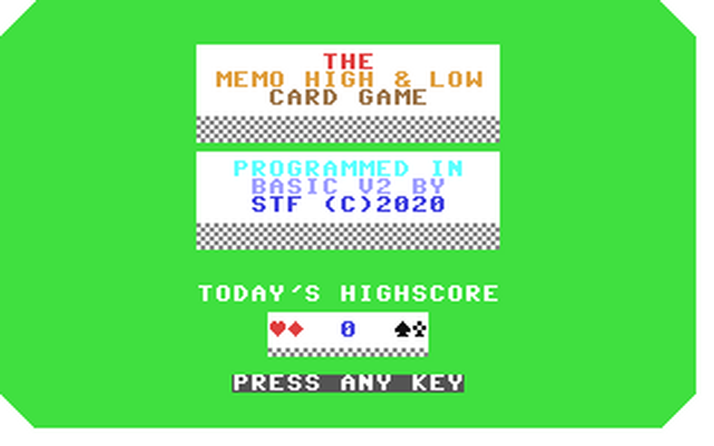 C64 GameBase Memo_High_&_Low_Card_Game,_The (Public_Domain) 2020