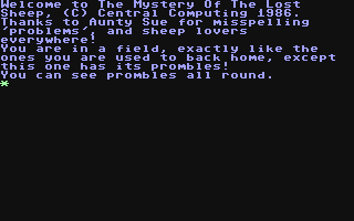 C64 GameBase Mystery_of_the_Lost_Sheep,_The Central_Computing 1986